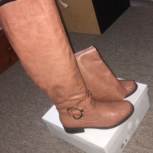Knee high chestnut boots